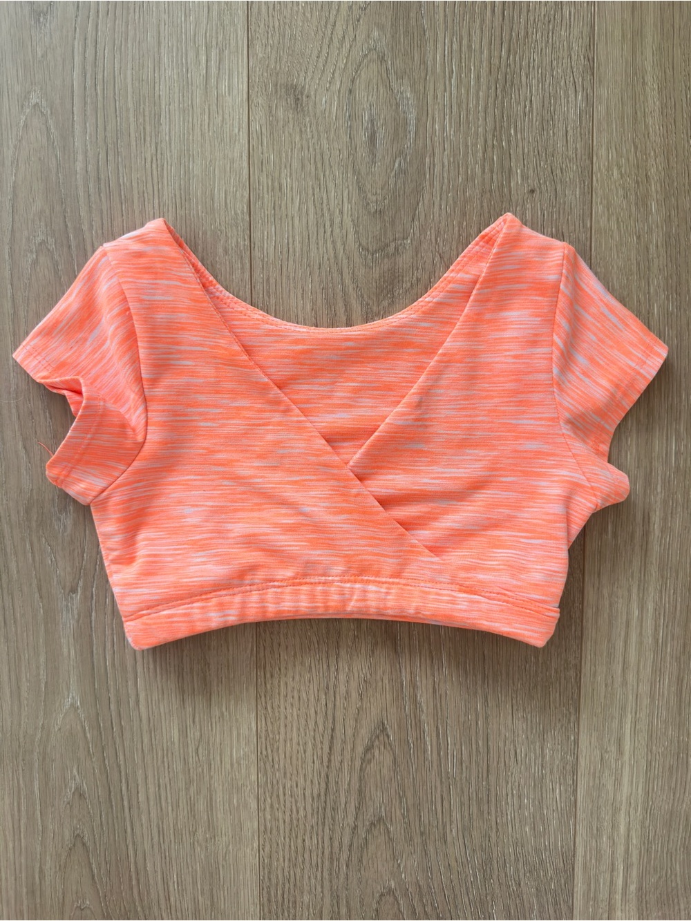 FIVE Dancewear - Neon Orange Girls' Cropped Wrap-Front Top